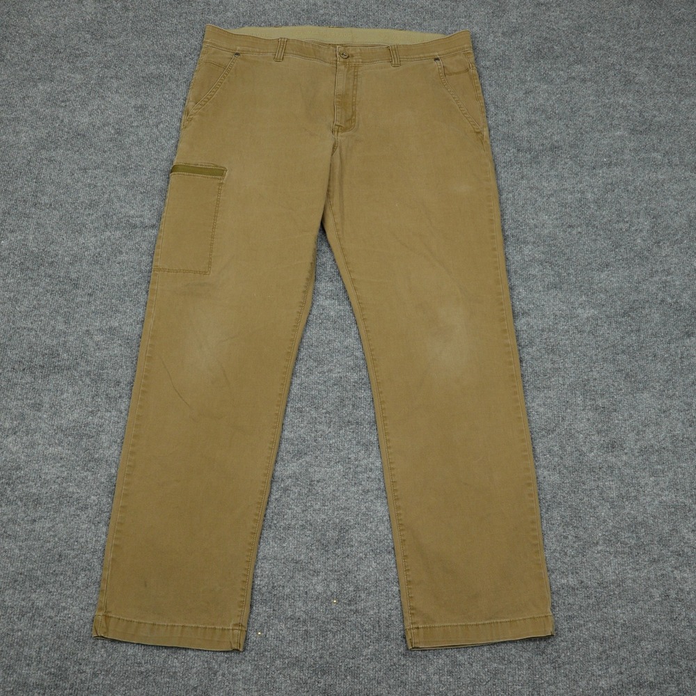Weatherproof Pants Mens 38x32 Brown Adventure Cargo Stretch Straight Leg Utility